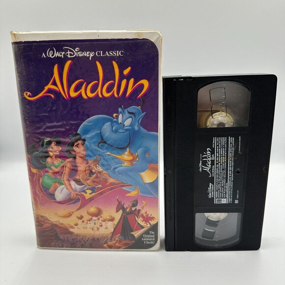 Aladdin VHS Walt Disney Classics 1993 Animated Movie Robin Williams - Picture 3 of 3